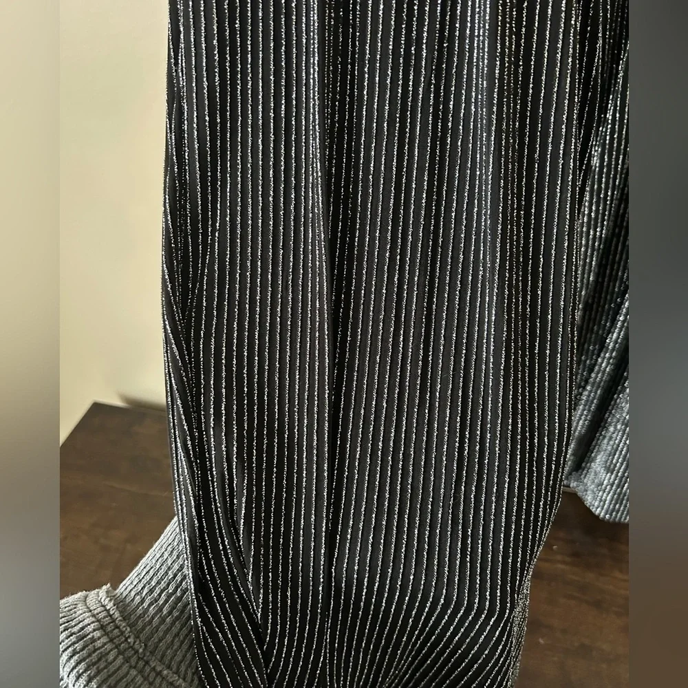 NWT Torrid Wide Leg Black and Silver Glitter Pants Womens 2X - Picture 6 of 15